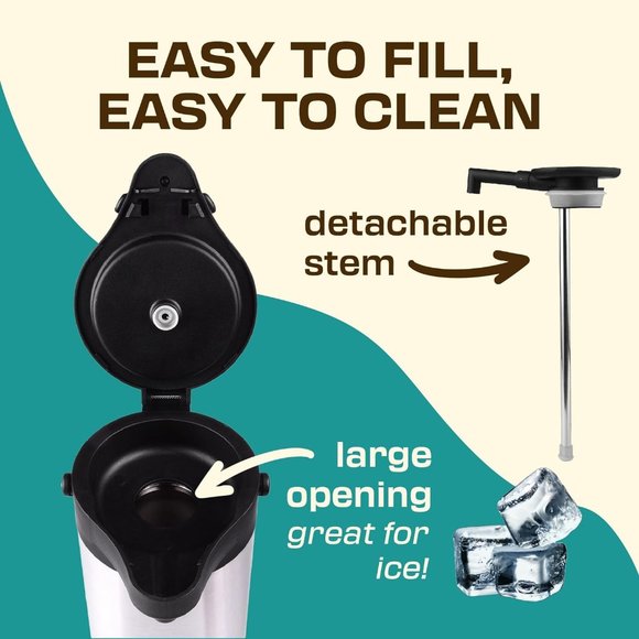 Airpot Coffee Carafe 101oz - 24 Hours Hot OR COLD Drink THERMAL*NEW* - Picture 8 of 8